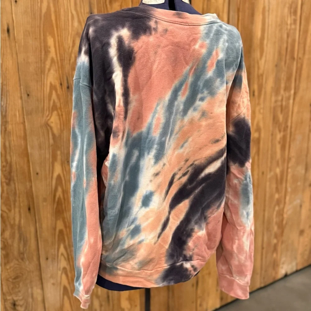 wild fable Peach Tie-Dye Crewneck Sweatshirt - Picture 2 of 3